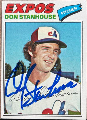 Don Stanhouse Signed 1977 Topps Baseball Card - Montreal Expos