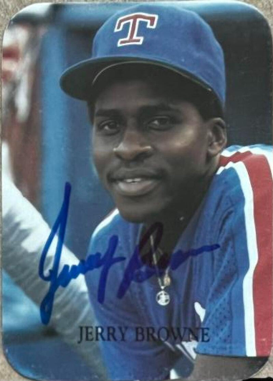 Jerry Browne Signed 1987 Broder Rookies Baseball Card - Texas Rangers