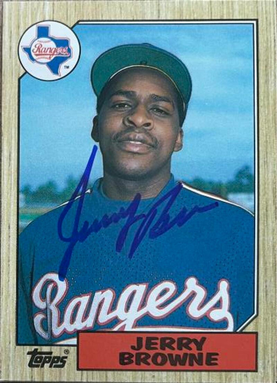 Jerry Browne Signed 1987 Topps Traded Baseball Card - Texas Rangers