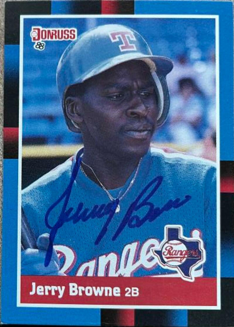 Jerry Browne Signed 1988 Donruss Baseball Card - Texas Rangers