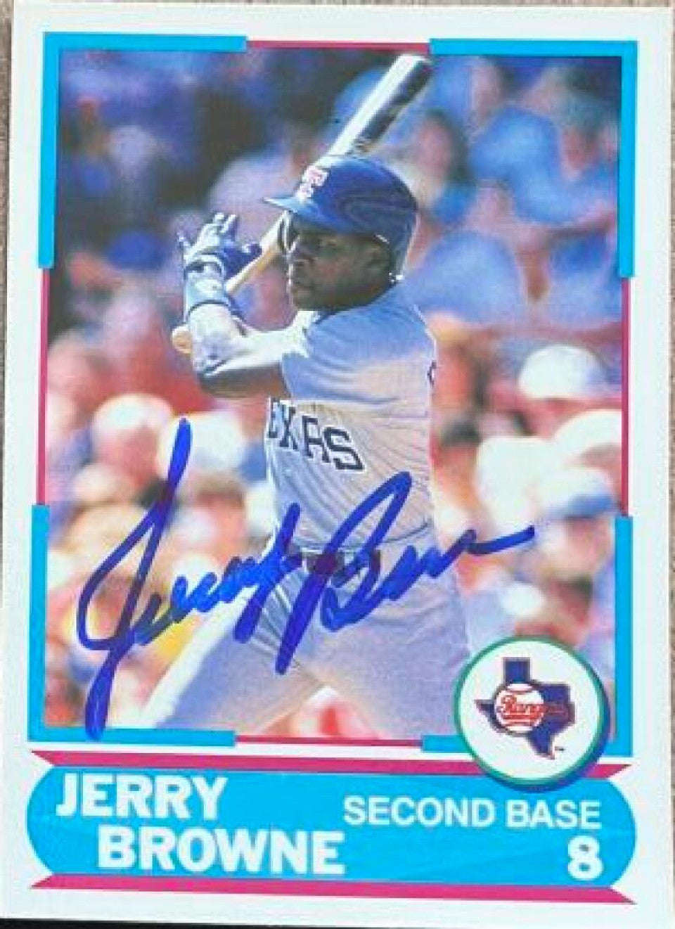 Jerry Browne Signed 1988 Score Young Superstars Baseball Card - Texas Rangers