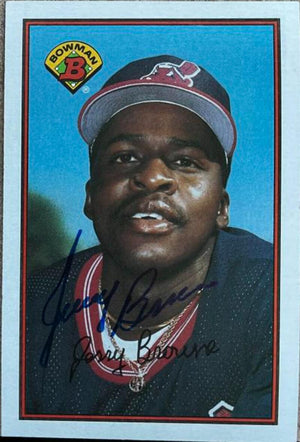 Jerry Browne Signed 1989 Bowman Baseball Card - Cleveland Indians