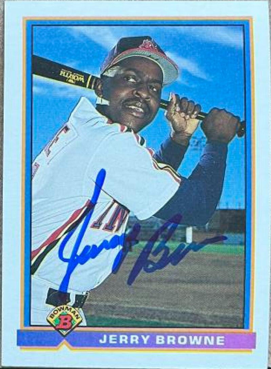 Jerry Browne Signed 1991 Bowman Baseball Card - Cleveland Indians