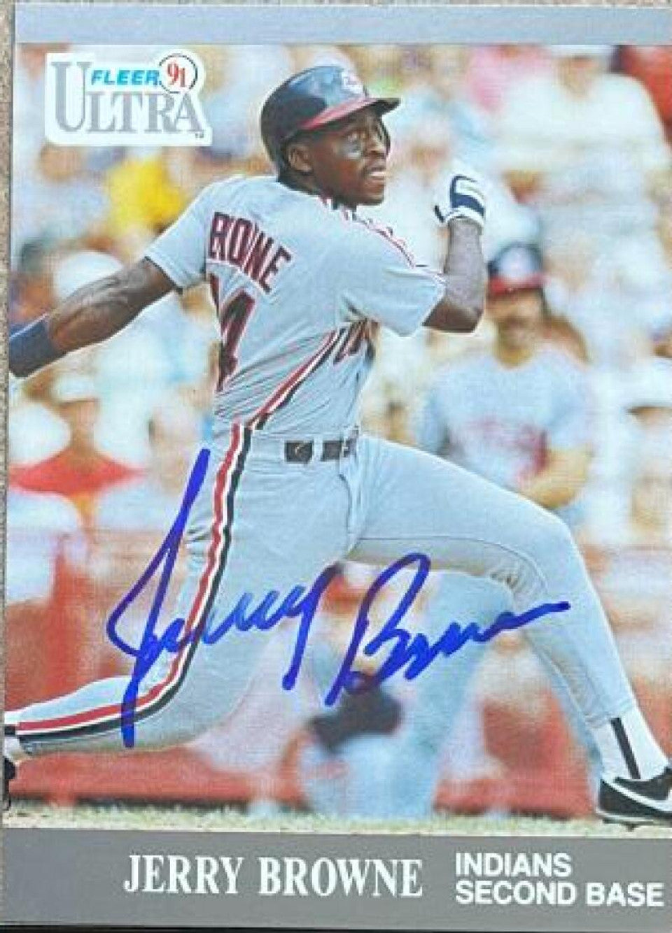 Jerry Browne Signed 1991 Fleer Ultra Baseball Card - Cleveland Indians