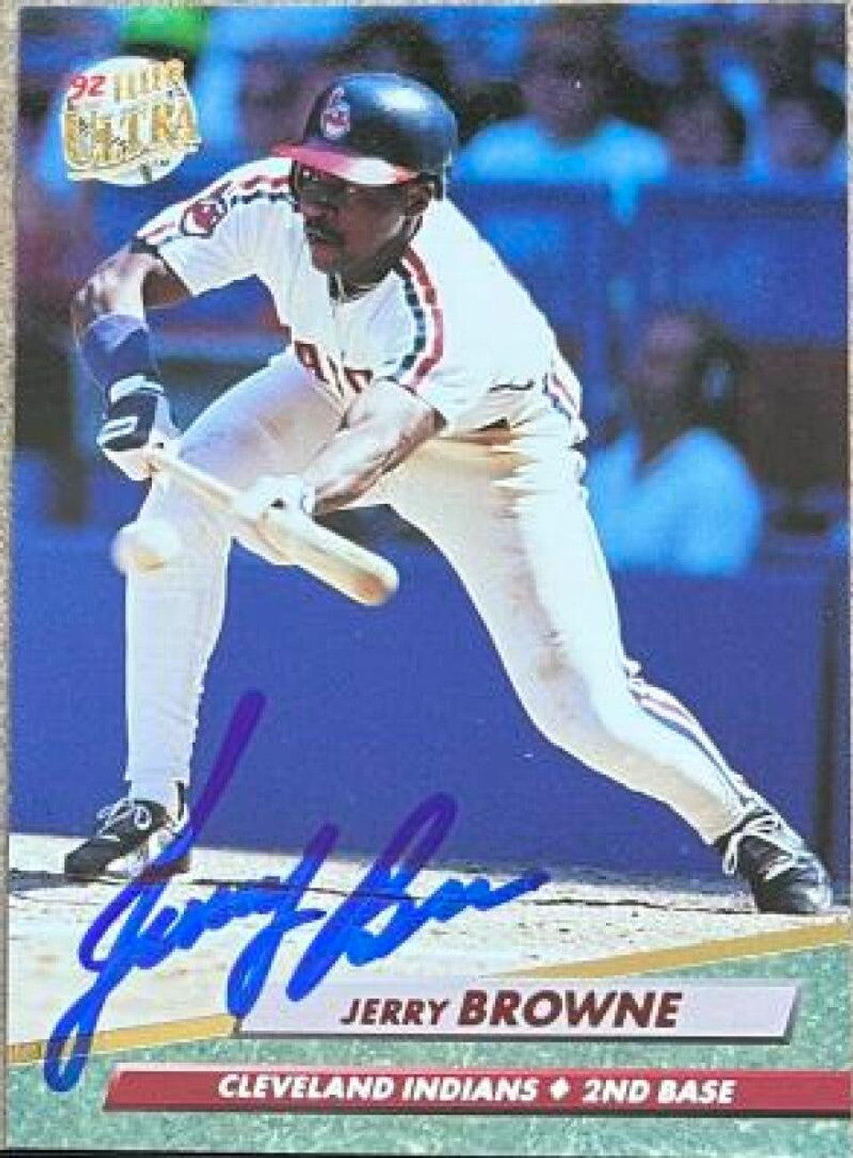 Jerry Browne Signed 1992 Fleer Ultra Baseball Card - Cleveland Indians