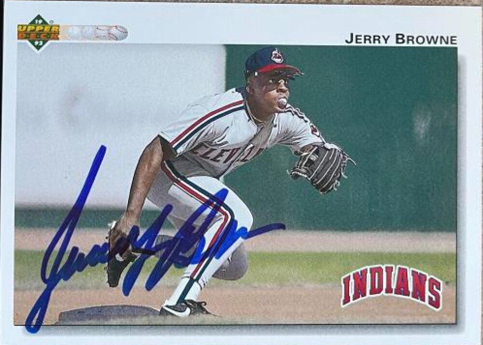 Jerry Browne Signed 1992 Upper Deck Baseball Card - Cleveland Indians