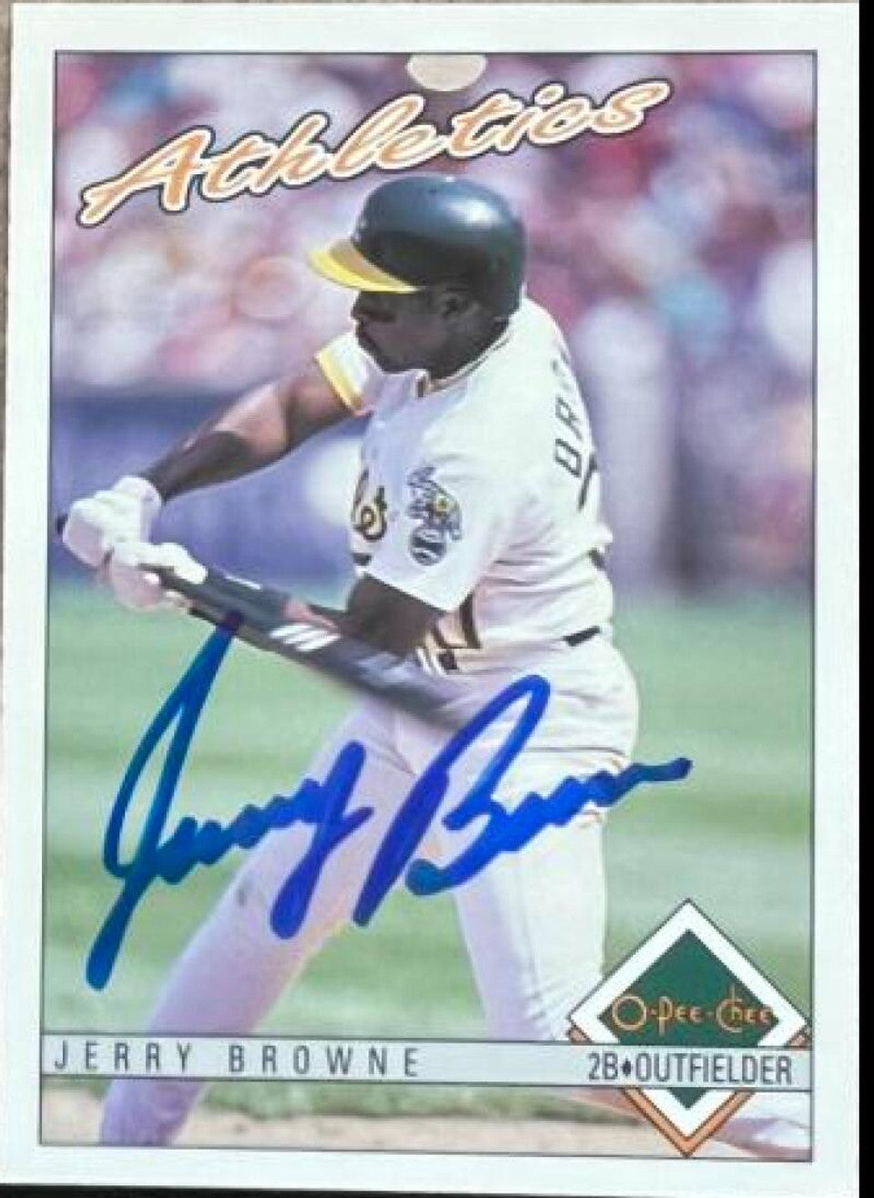 Jerry Browne Signed 1993 O-Pee-Chee Baseball Card - Oakland A's