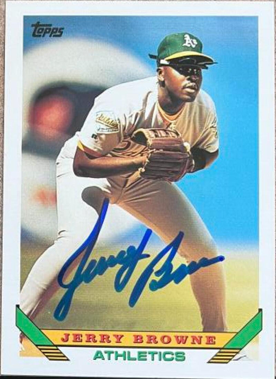 Jerry Browne Signed 1993 Topps Baseball Card - Oakland A's