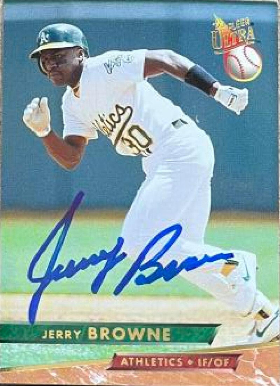 Jerry Browne Signed 1993 Fleer Ultra Baseball Card - Oakland A's