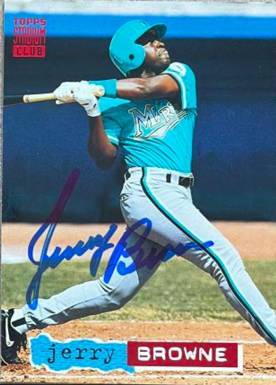 Jerry Browne Signed 1994 Stadium Club Baseball Card - Florida Marlins