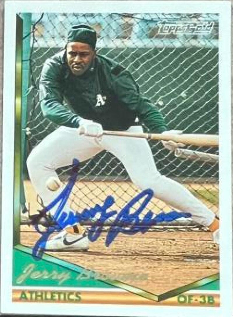 Jerry Browne Signed 1994 Topps Gold Baseball Card - Oakland A's