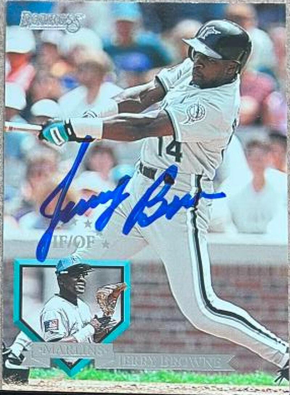 Jerry Browne Signed 1995 Donruss Baseball Card - Florida Marlins