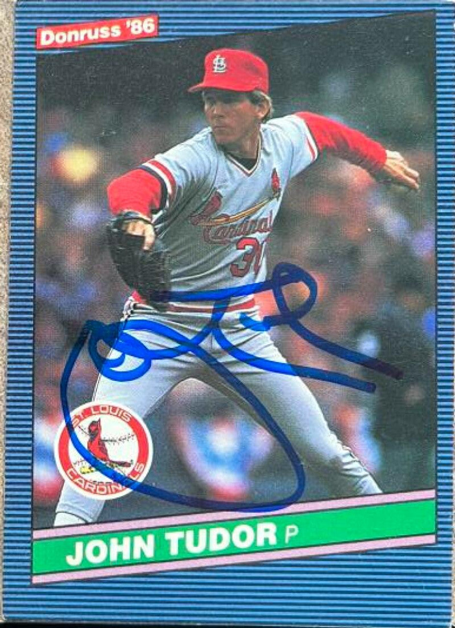 John Tudor Signed 1986 Donruss Baseball Card - St Louis Cardinals