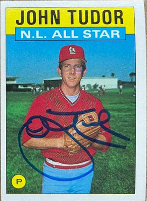 ジョン・チューダー直筆サイン入り 1986 Topps ベースボールカード - セントルイス・カーディナルス #710