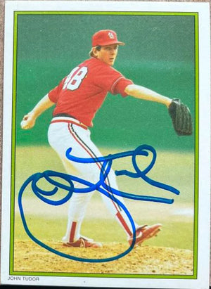 ジョン・チューダー直筆サイン入り 1986 Topps オールスター 光沢ベースボールカード - セントルイス・カーディナルス