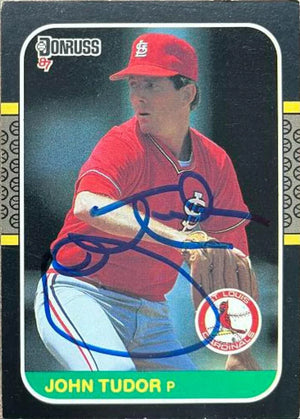 ジョン・チューダー直筆サイン入り 1987 ドンラス ベースボールカード - セントルイス カーディナルス