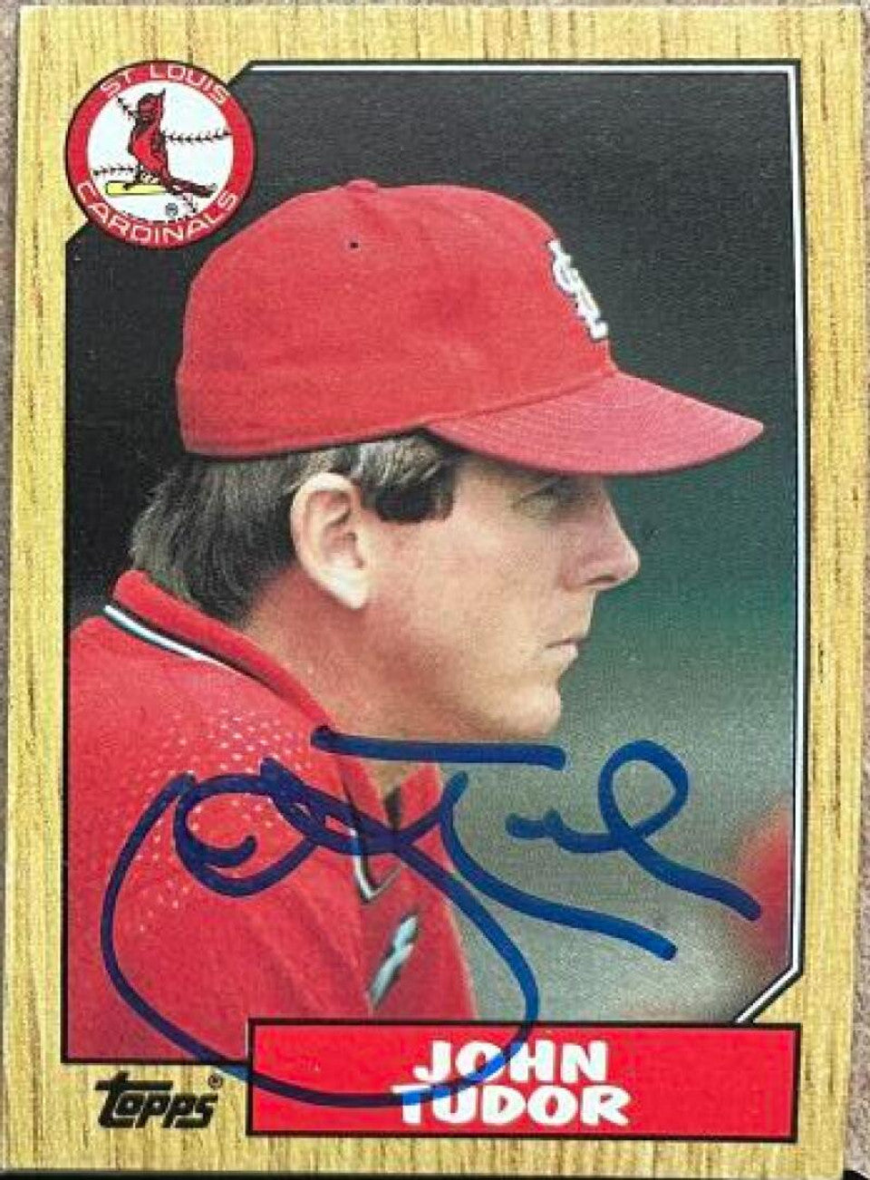 John Tudor Signed 1987 Topps Baseball Card - St Louis Cardinals