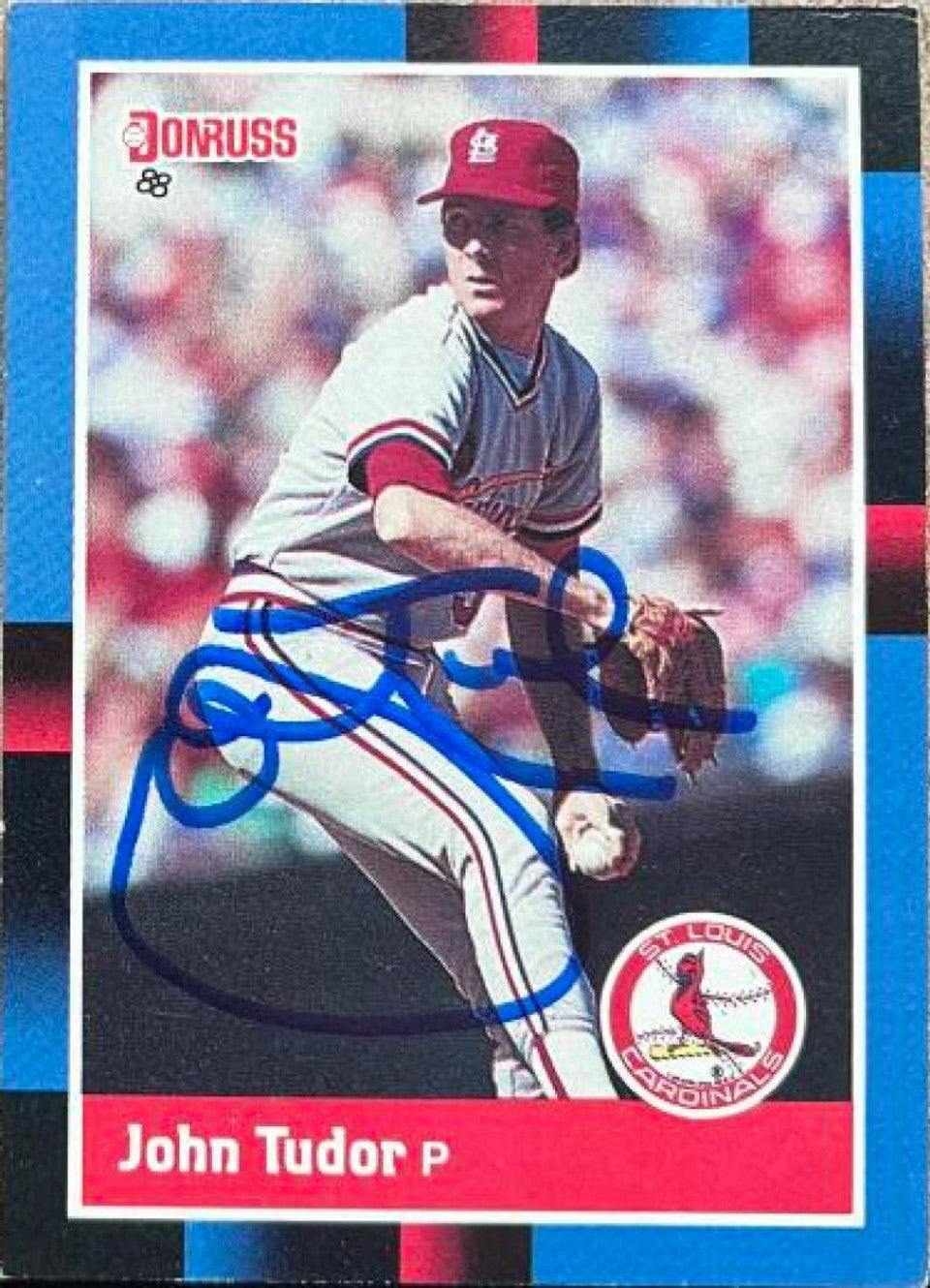 John Tudor Signed 1988 Donruss Baseball Card - St Louis Cardinals