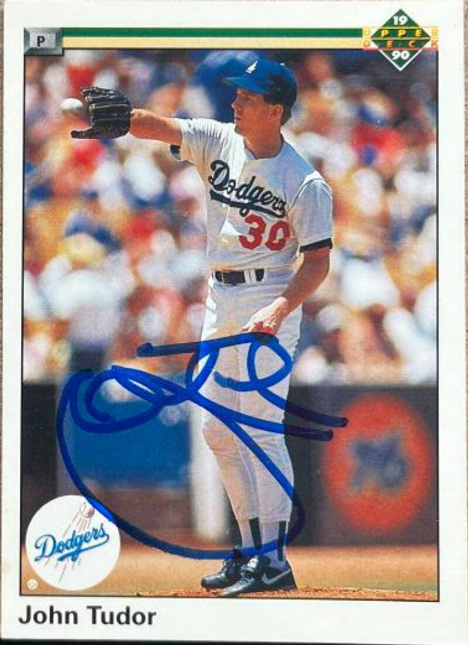 John Tudor Signed 1990 Upper Deck Baseball Card - Los Angeles Dodgers