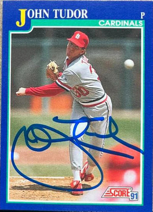 John Tudor Signed 1991 Score Baseball Card - St Louis Cardinals
