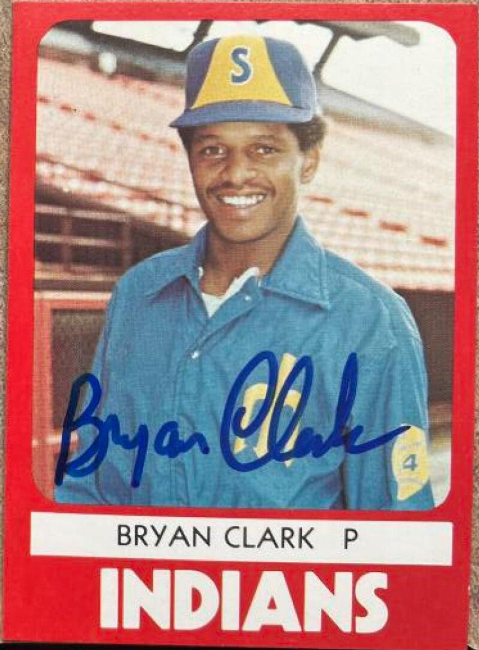 Bryan Clark Signed 1980 TCMA Baseball Card - Spokane Indians