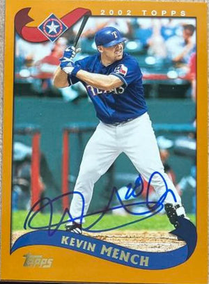 Kevin Mench Signed 2002 Topps Traded Baseball Card - Texas Rangers (SP)