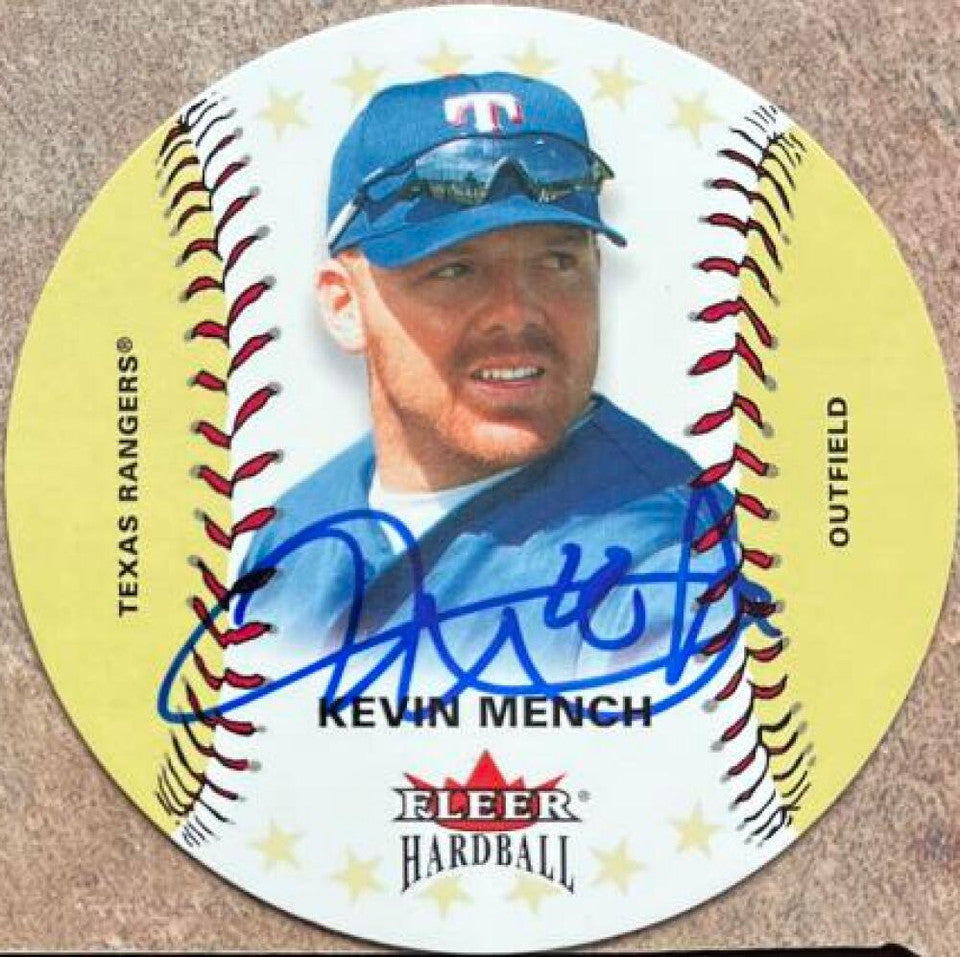 Kevin Mench Signed 2003 Fleer Hardball Baseball Card - Texas Rangers