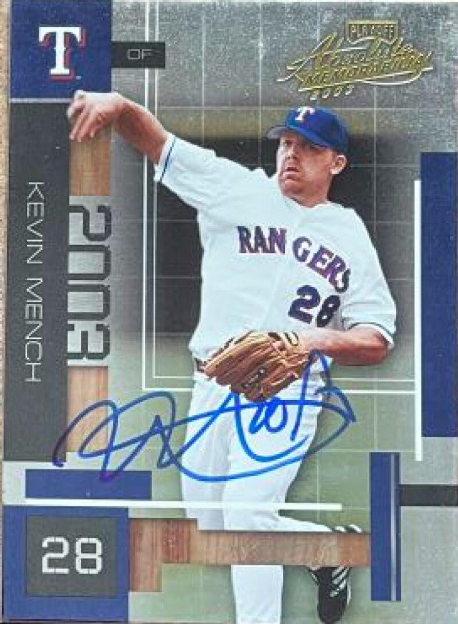 Kevin Mench Signed 2003 Playoff Absolute Memorabilia Baseball Card - Texas Rangers