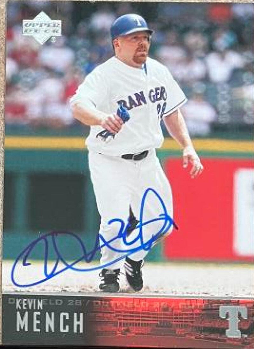 Kevin Mench Signed 2004 Upper Deck Baseball Card - Texas Rangers