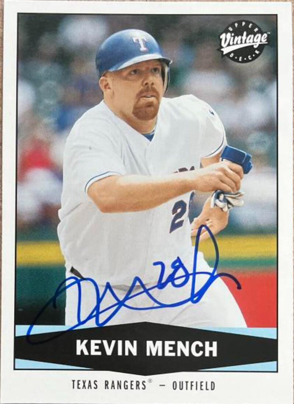 Kevin Mench Signed 2004 Upper Deck Vintage Baseball Card - Texas Rangers