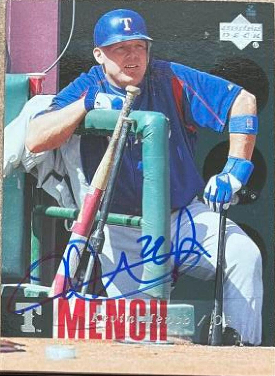 Kevin Mench Signed 2006 Upper Deck Baseball Card - Texas Rangers