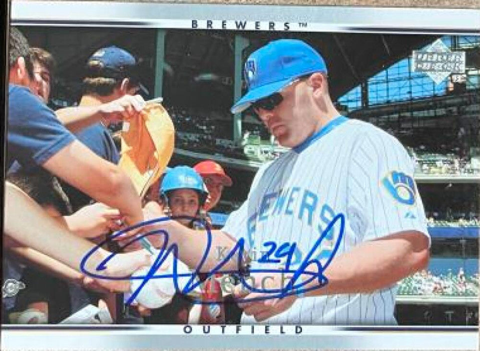 Kevin Mench Signed 2007 Upper Deck Baseball Card - Milwaukee Brewers