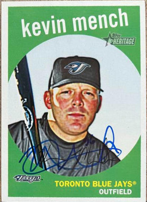 Kevin Mench Signed 2008 Topps Heritage Baseball Card - Toronto Blue Jays