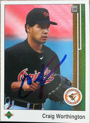 Craig Worthington Signed 1989 Upper Deck Baseball Card - Baltimore Orioles