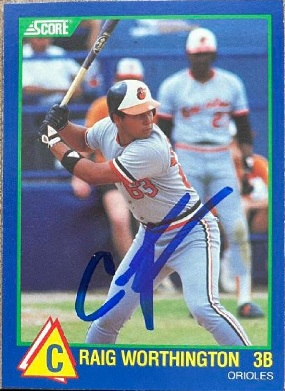 Craig Worthington Signed 1989 Score 100 Rising Stars Baseball Card - Baltimore Orioles