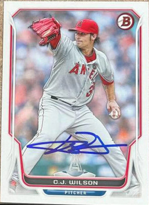 CJ・ウィルソン直筆サイン入り2014年ボウマン野球カード - ロサンゼルス・エンゼルス
