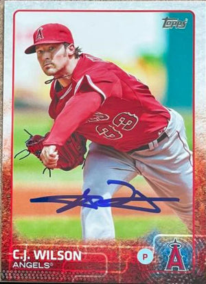 C.J. Wilson Signed 2015 Topps Baseball Card - Los Angeles Angels