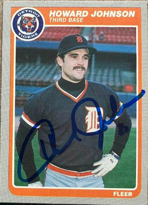 ハワード・ジョンソン直筆サイン入り 1985年 Fleer ベースボールカード - デトロイト・タイガース