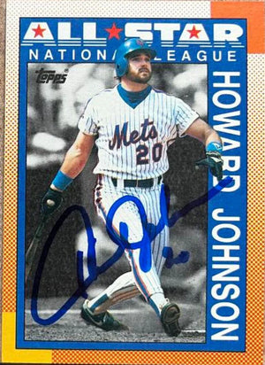 Howard Johnson Signed 1990 Topps Baseball Card - New York Mets #399