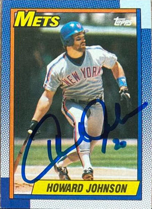 Howard Johnson Signed 1990 Topps Baseball Card - New York Mets #680