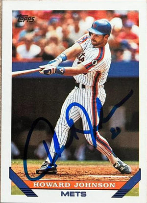 Howard Johnson Signed 1993 Topps Baseball Card - New York Mets