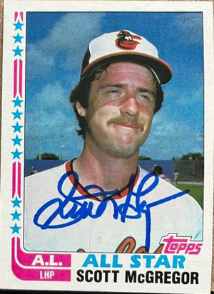 Scott McGregor Signed 1982 Topps Baseball Card - Baltimore Orioles #555