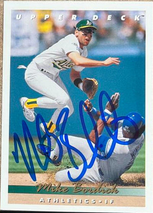 Mike Bordick Signed 1993 Upper Deck Baseball Card - Oakland A's