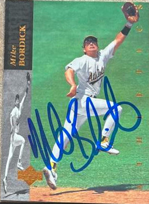 Mike Bordick Signed 1994 Upper Deck Baseball Card - Oakland A's