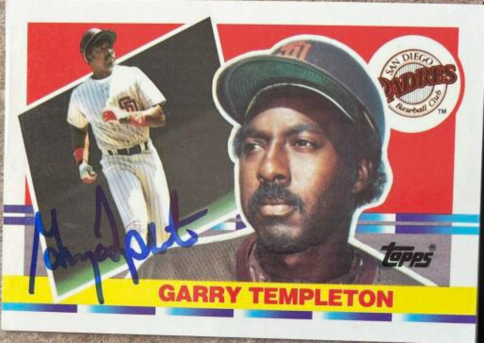 Garry Templeton Signed 1990 Topps Big Baseball Card - San Diego Padres