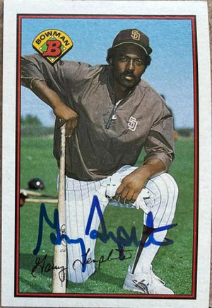 Garry Templeton Signed 1989 Bowman Baseball Card - San Diego Padres