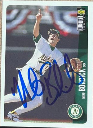 Mike Bordick Signed 1996 Collector's Choice Baseball Card - Oakland A's