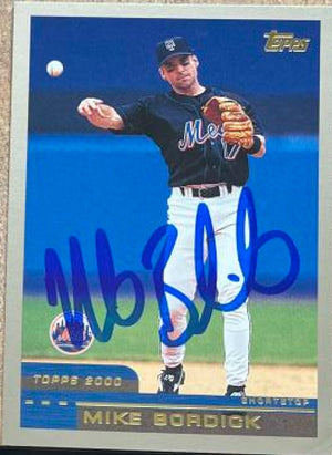 Mike Bordick Signed 2000 Topps Traded & Rookies Baseball Card - New York Mets