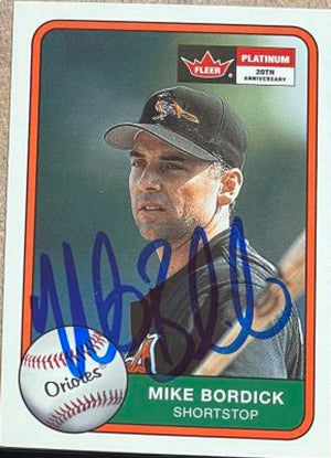 Mike Bordick Signed 2001 Fleer Platinum Baseball Card - Baltimore Orioles