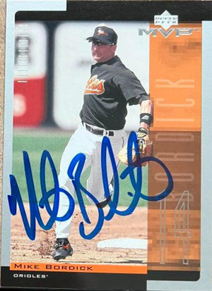 Mike Bordick Signed 2001 Upper Deck MVP Baseball Card - Baltimore Orioles